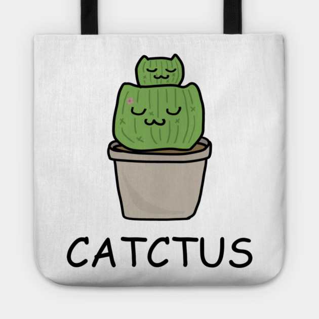 Catctus Cute Funny Cactus Cat Plant Tote by logiamerch
