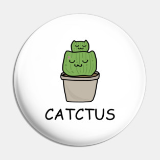 Catctus Cute Funny Cactus Cat Plant Pin