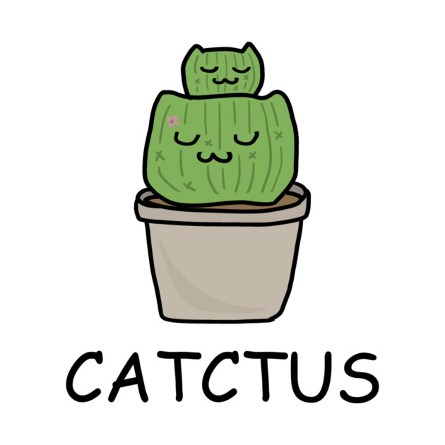 Catctus Cute Funny Cactus Cat Plant by logiamerch