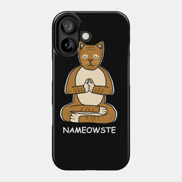 Nameowste Cat Meditation Yoga Cat Lover Namsate Phone Case by logiamerch