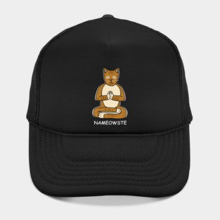 Nameowste Cat Meditation Yoga Cat Lover Namsate Hat