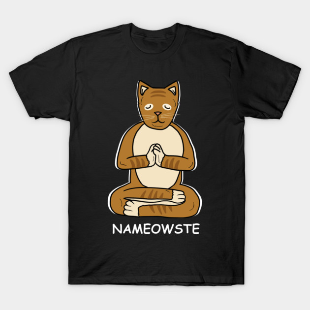 Nameowste Cat Meditation Yoga Cat Lover Namsate T-Shirt by logiamerch