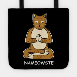 Nameowste Cat Meditation Yoga Cat Lover Namsate Tote