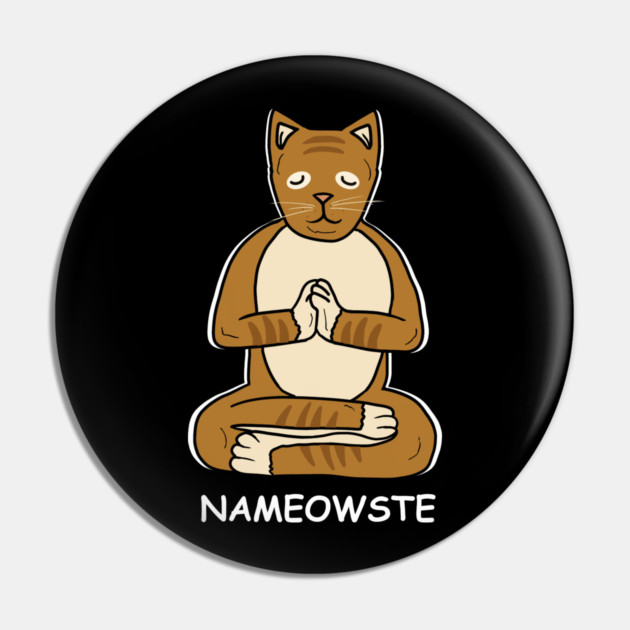 Nameowste Cat Meditation Yoga Cat Lover Namsate Pin by logiamerch