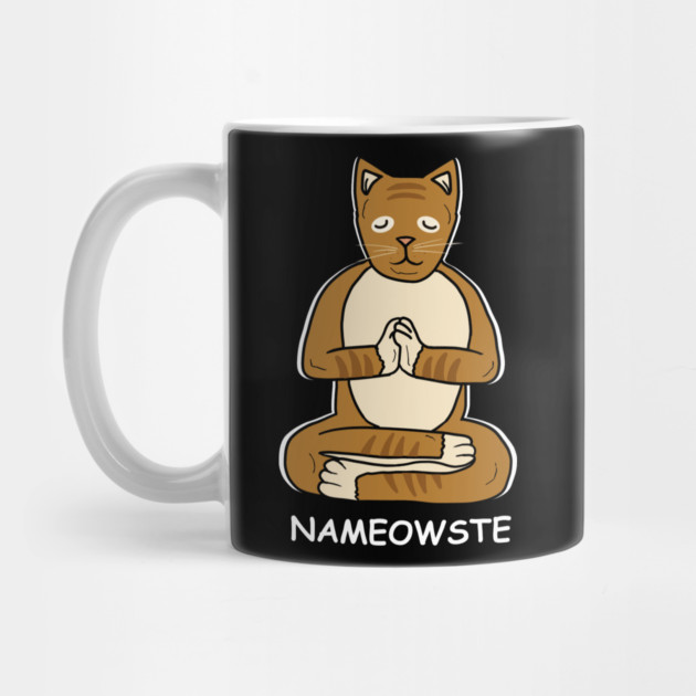 Nameowste Cat Meditation Yoga Cat Lover Namsate by logiamerch