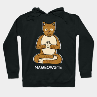 Nameowste Cat Meditation Yoga Cat Lover Namsate Hoodie