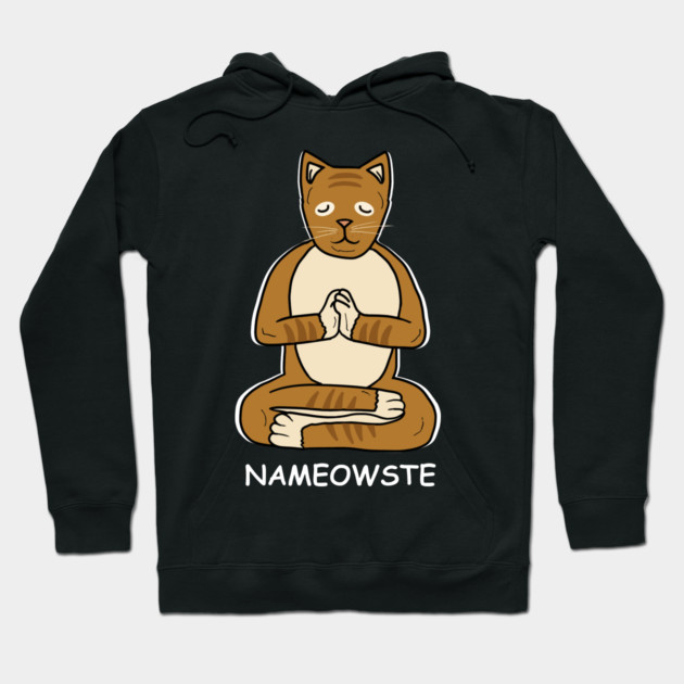 Nameowste Cat Meditation Yoga Cat Lover Namsate Hoodie by logiamerch
