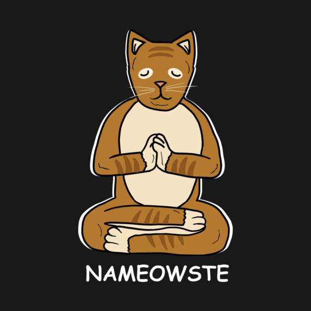 Nameowste Cat Meditation Yoga Cat Lover Namsate by logiamerch
