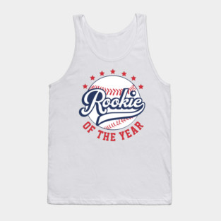 Rookie of the Year Baseball Theme Tank Top
