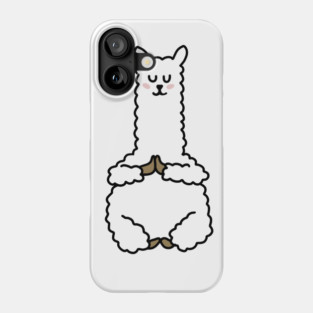 Cute Llama Alpaca Meditation Namaste Yoga Phone Case