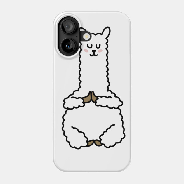 Cute Llama Alpaca Meditation Namaste Yoga Phone Case by logiamerch