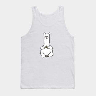 Cute Llama Alpaca Meditation Namaste Yoga Tank Top