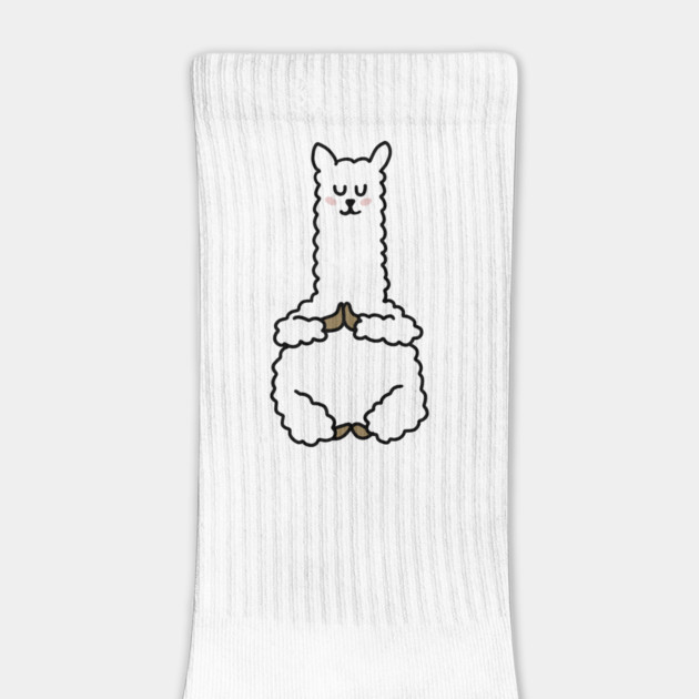 Cute Llama Alpaca Meditation Namaste Yoga by logiamerch