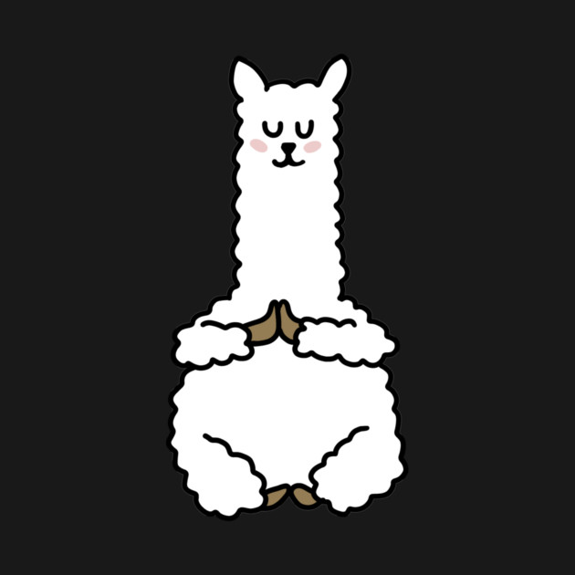 Cute Llama Alpaca Meditation Namaste Yoga by logiamerch