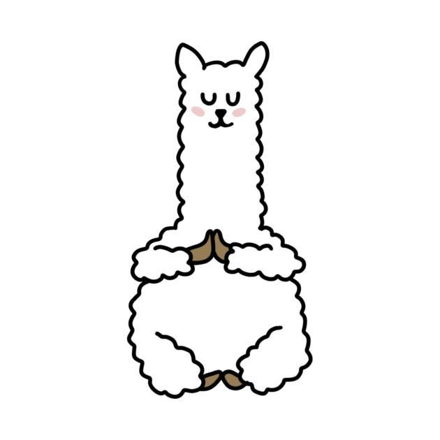Cute Llama Alpaca Meditation Namaste Yoga by logiamerch
