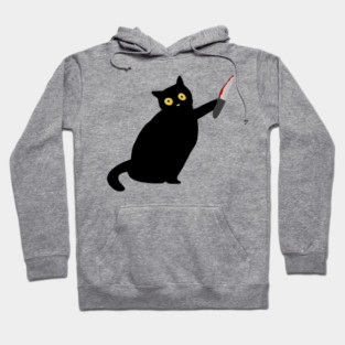Funny Killer Black Cat Halloween Hoodie