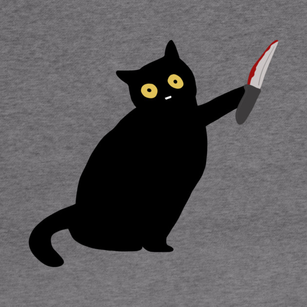 Funny Killer Black Cat Halloween by logiamerch