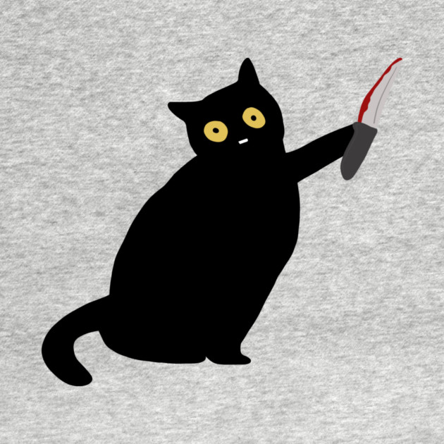 Funny Killer Black Cat Halloween by logiamerch