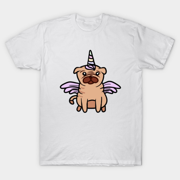 Cute Pug Unicorn Dog Lover T-Shirt by logiamerch
