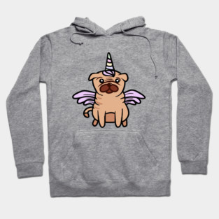 Cute Pug Unicorn Dog Lover Hoodie
