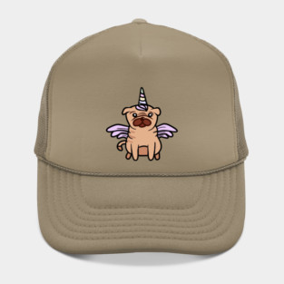 Cute Pug Unicorn Dog Lover Hat