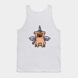 Cute Pug Unicorn Dog Lover Tank Top
