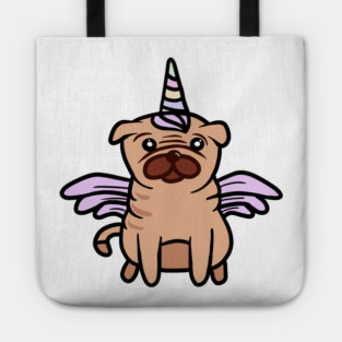 Cute Pug Unicorn Dog Lover Tote