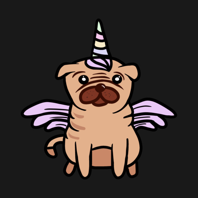 Cute Pug Unicorn Dog Lover by logiamerch