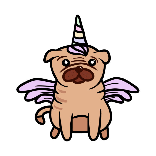 Cute Pug Unicorn Dog Lover by logiamerch