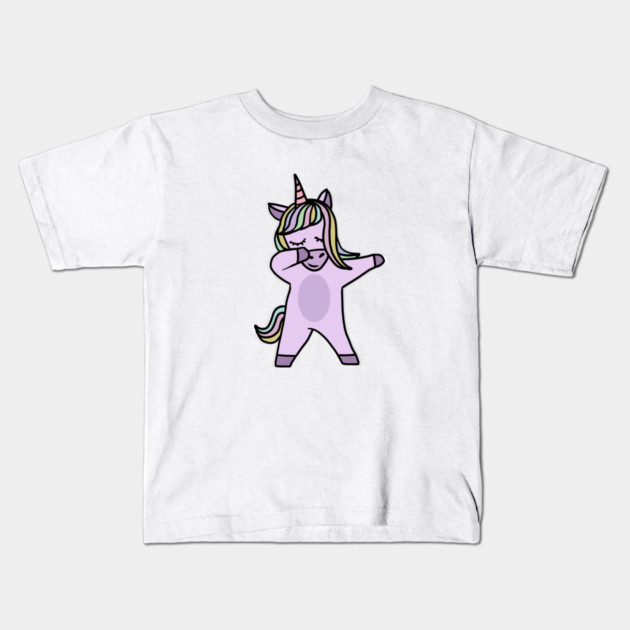 Cute Unicorn Dab Dance Dabbing Kids T-Shirt by logiamerch