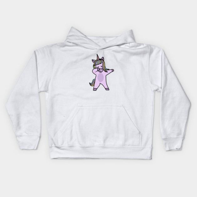 Cute Unicorn Dab Dance Dabbing Kids Hoodie by logiamerch