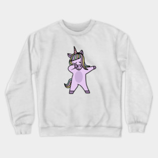 Cute Unicorn Dab Dance Dabbing Crewneck Sweatshirt