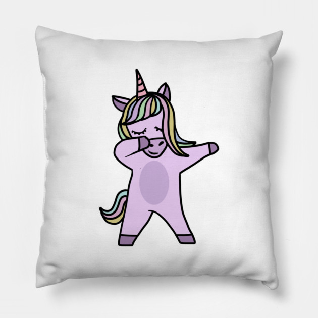 Cute Unicorn Dab Dance Dabbing Pillow by logiamerch