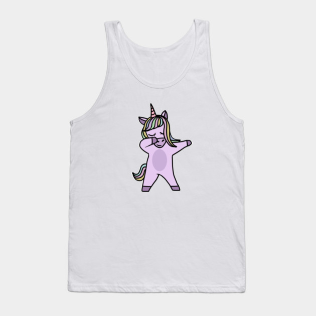 Cute Unicorn Dab Dance Dabbing Tank Top by logiamerch