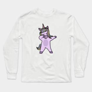 Cute Unicorn Dab Dance Dabbing Long Sleeve T-Shirt