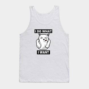 I do What I want Cat, Funny mean cat Tank Top