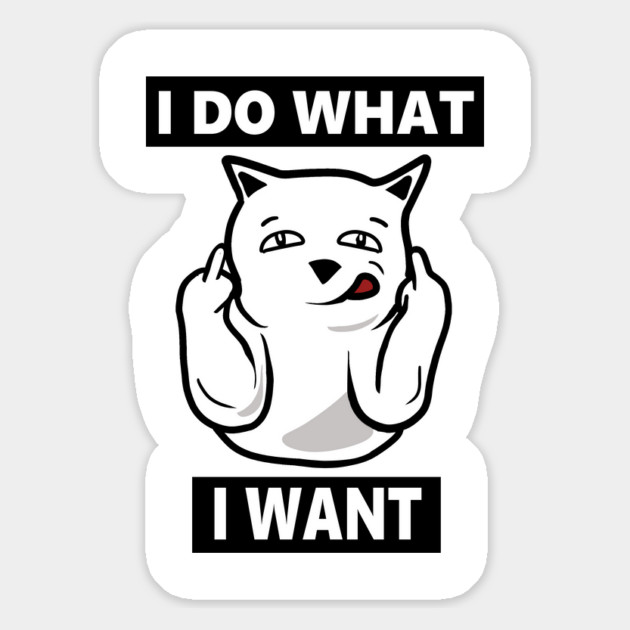 I do What I want Cat, Funny mean cat Magnet by logiamerch