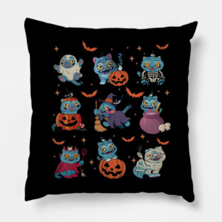 Derpy Tiger and Sussie Bird Halloween Pillow