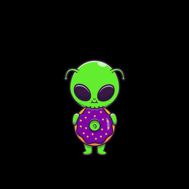 I Believe in Humans and Donuts Alien Scifi by The WYLD Tribe