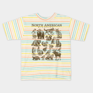 North American Wildlife Kids T-Shirt