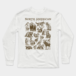 North American Wildlife Long Sleeve T-Shirt