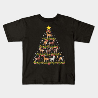 Horses Christmas Tree Horse Xmas Ornaments Kids T-Shirt