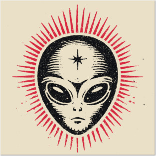 Alien Head Posters and Art