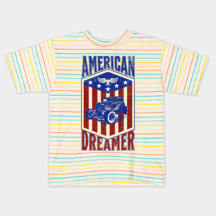American Dreamer July 4th Design Kids T-Shirt