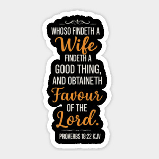 Proverbs 18:22 Sticker