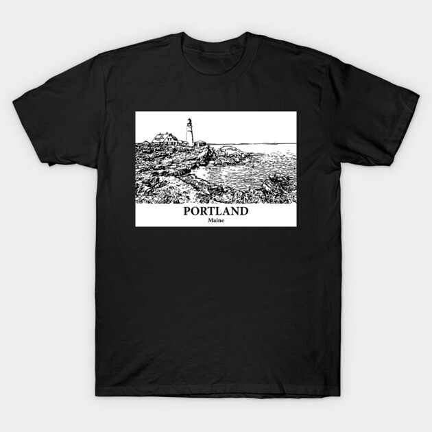 Portland - Maine T-Shirt by Lakeric