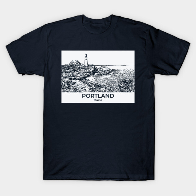 Portland - Maine T-Shirt by Lakeric