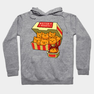 Kitten Nuggets Funny Cat Food Box Hoodie