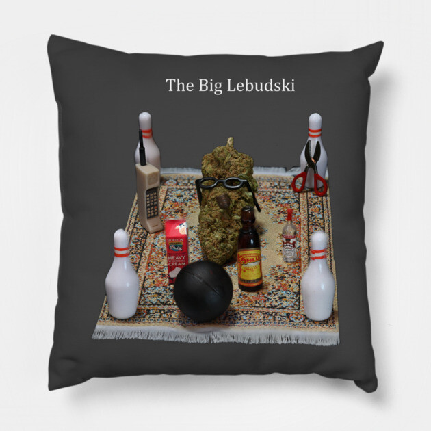 Lebudsky Dream Top Down (for dark colors) - Weed Design Pillow by MrGreenGenes420