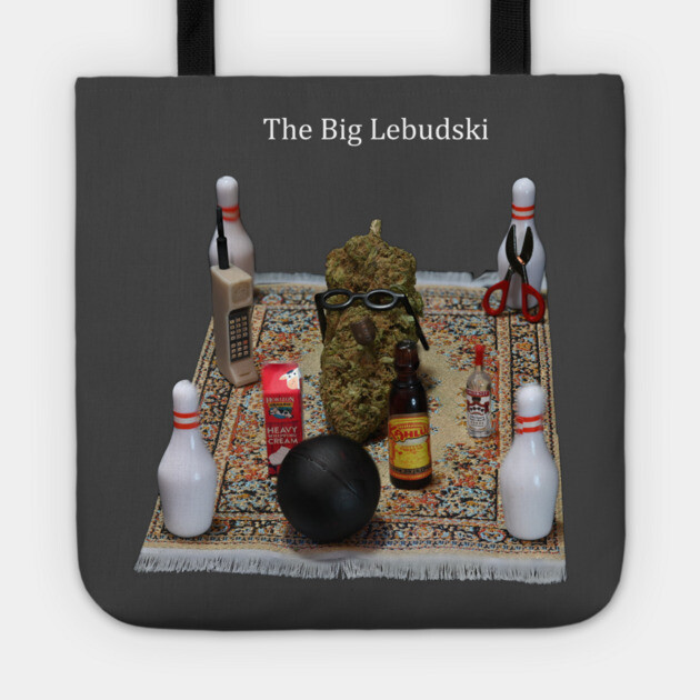 Lebudsky Dream Top Down (for dark colors) - Weed Design Tote by MrGreenGenes420